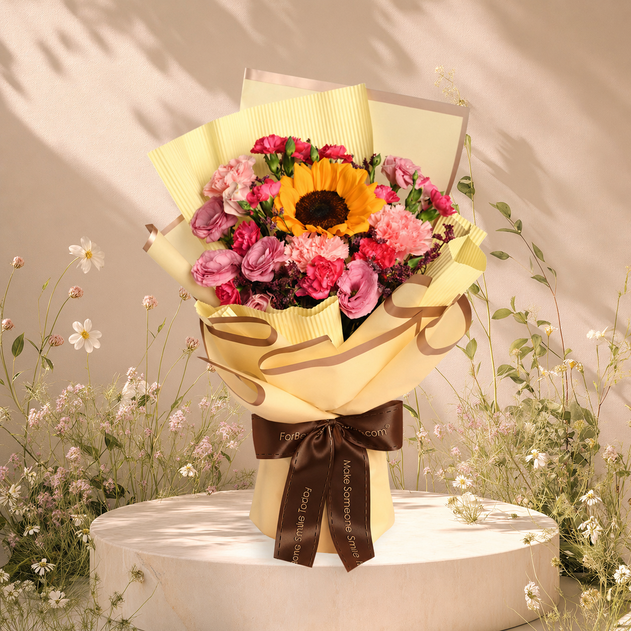 HKMDH03 Love That Shines - Sunflower & Carnations Mother's Day