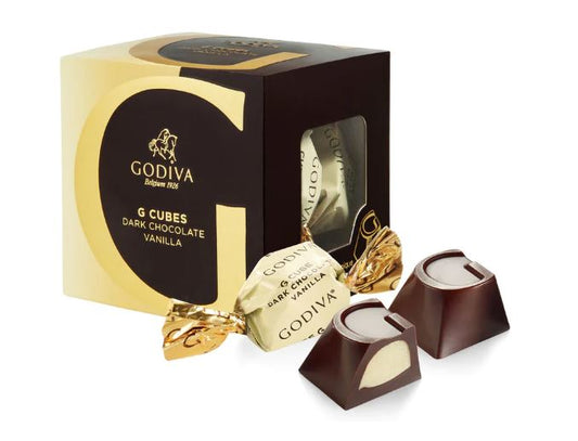 Godiva Dark Chocolate Vanilla G Cube Truffle - 5pcs