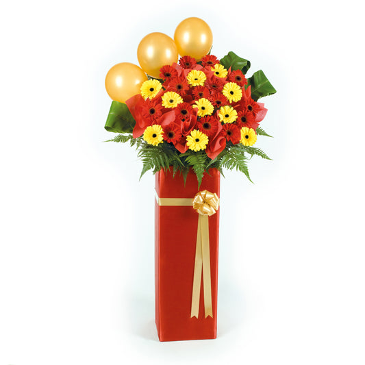 HKGX10 - Fiery Passion - Congratulatory Flower Stand