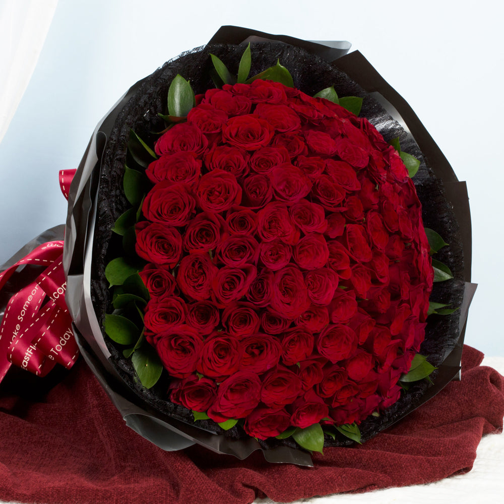 NRY01 - Love & Passion 99 Red Rose Flower Bouquet