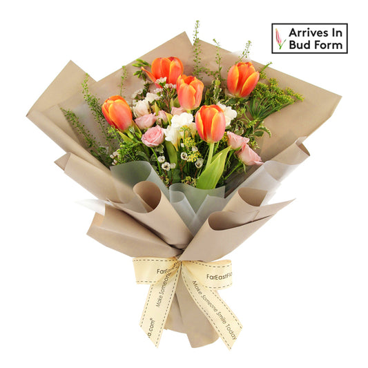 HKPE51 - Blissful Tulips - Flower Bouquet